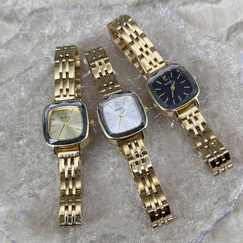 Brand Women Small Square Watch High-strength Diamond Glass Wristwatch Fashion Luxury Gift Ladies Quartz Watch Dropshipping