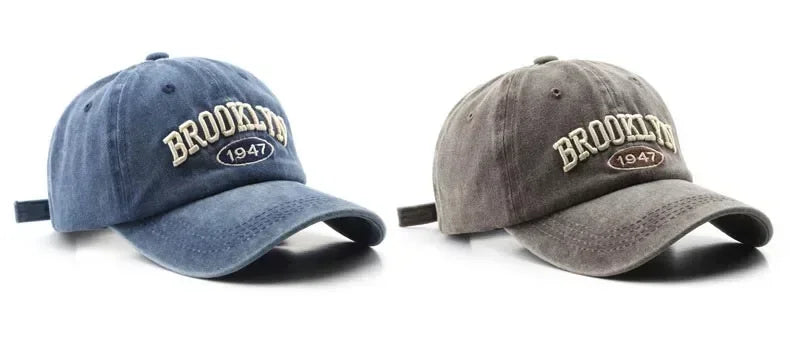Men Women Spring Summer Retro brooklyn Letter Baseball Caps Cotton Embroidery Adjustable Casual Hat Hip Hop Streetwear Sun Hats
