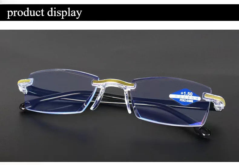 Elder Ultralight Reading Glasses for Men Women Retro HD Lens Blue Light Blocking Eyewear Classic Square Far Sight Eyeglasses