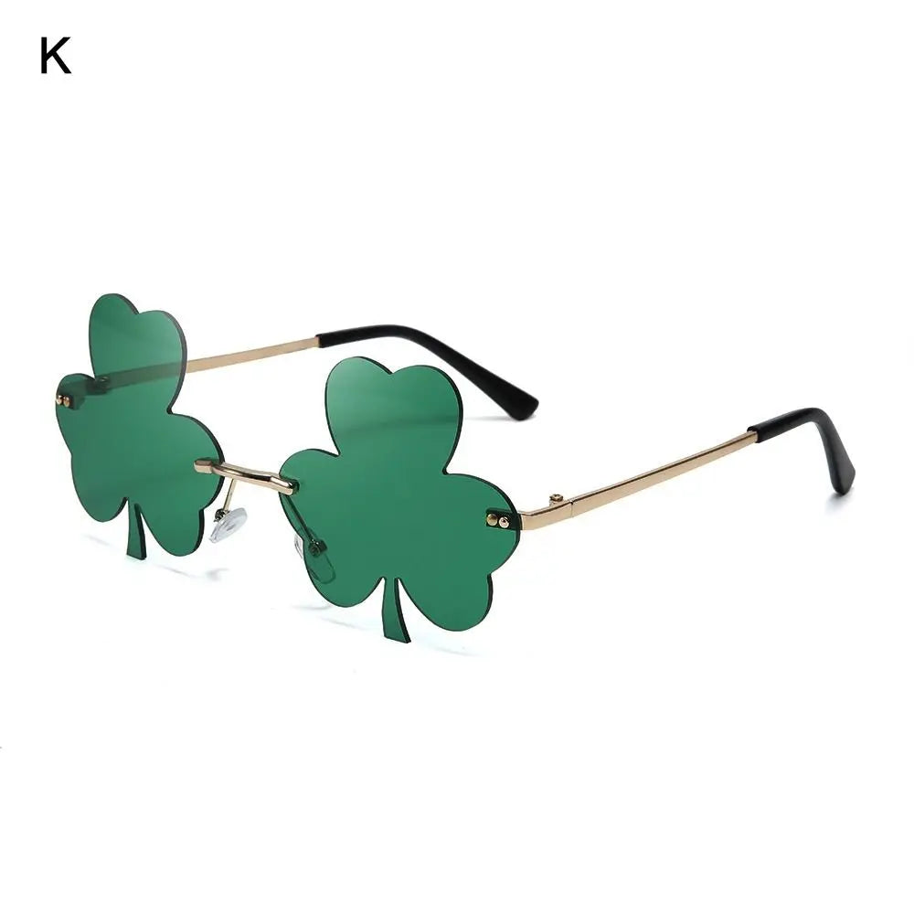 Fashion Rimless Sunglasses Solid Green Ocean Lens Eyewear Women Street Shooting Catwalk Glasses Vintage Brand Beach Sun Glasses
