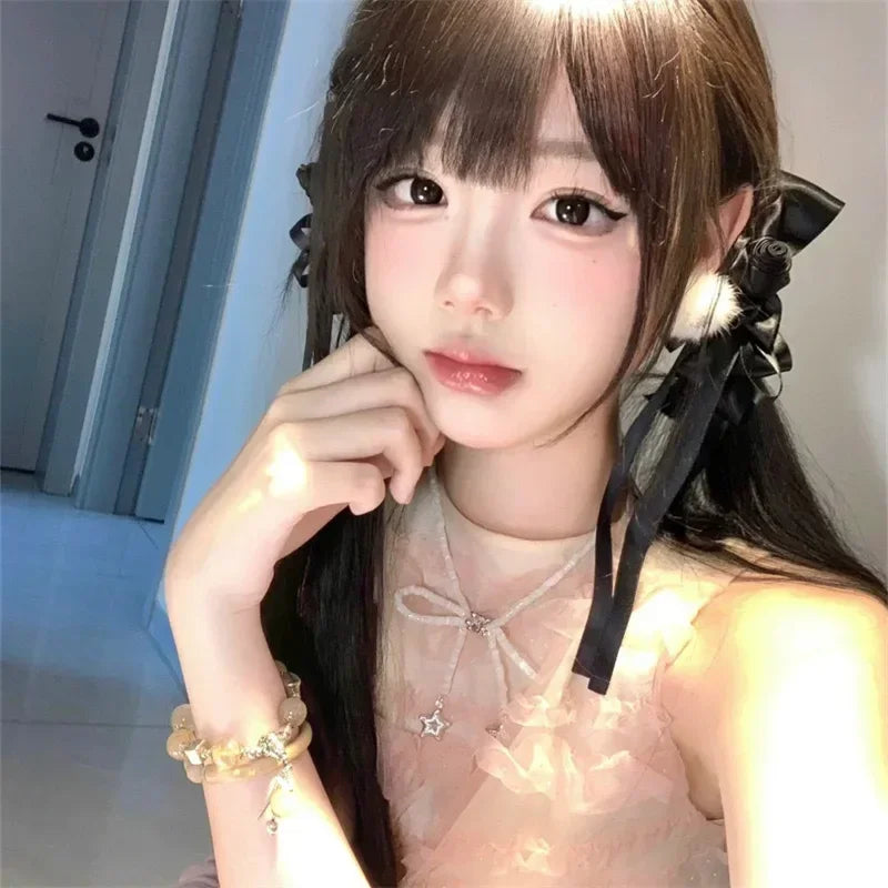 White Bow Ribbon Hair Clips Women Girls Elegant Flower Bowknot Satin Hairpins Ponytail Clip Wedding Party Barrette Accessories