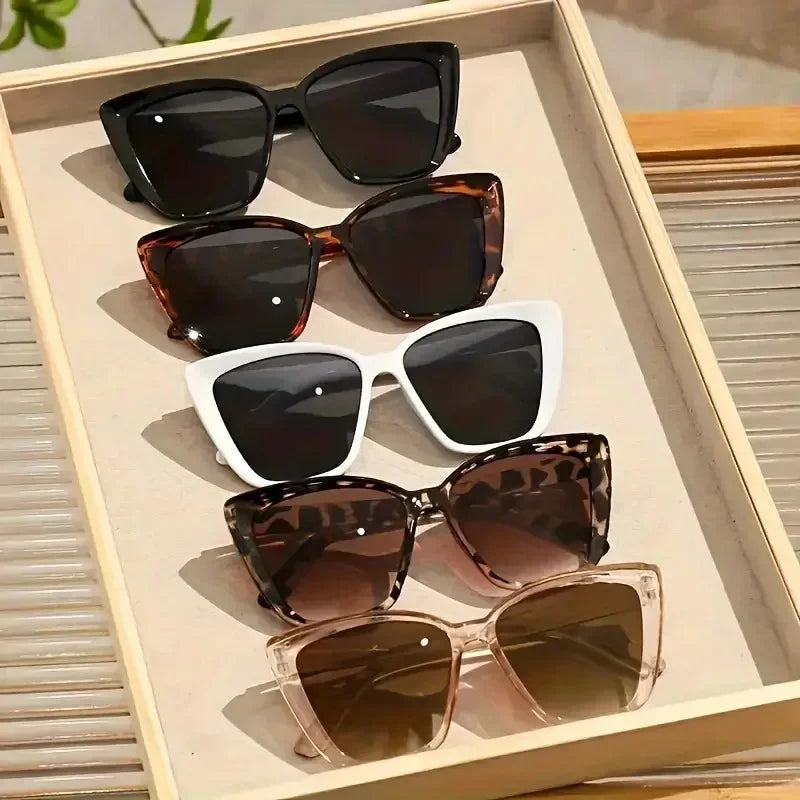 INS Vintage Cat Eye Sunglasses Women Square Small Frame Sun Glasses Female Brand Designer Retro Shades Fashion Oculos De Sol