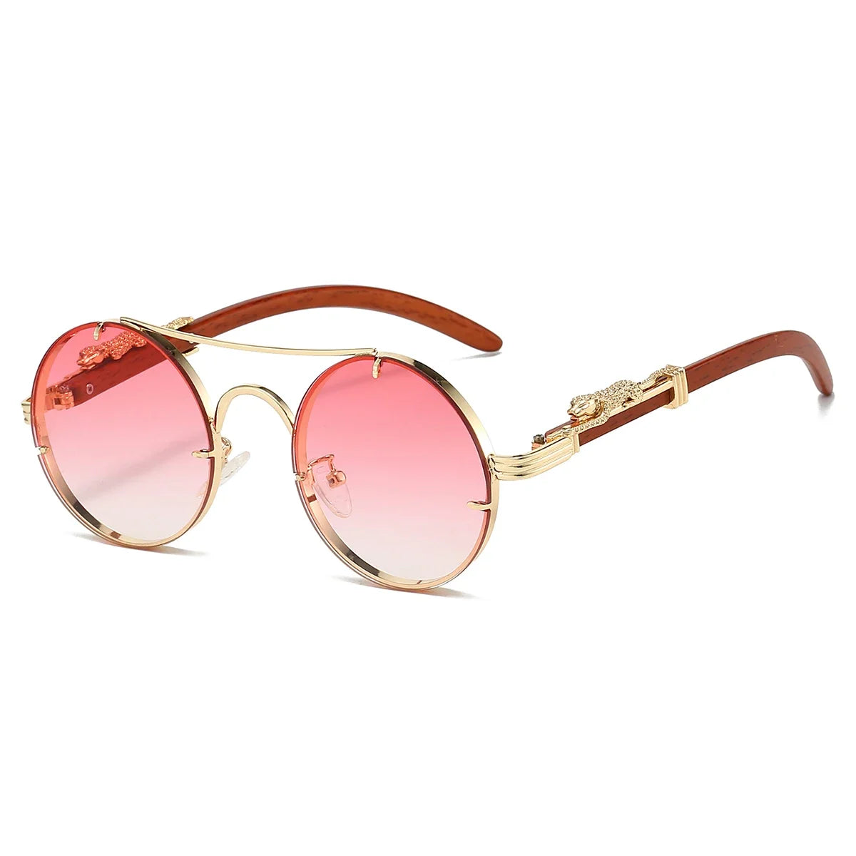 Retro Round Metal Sunglasses Fashion Pilot Gradient Driving Men's Shades Women Vintage Trendy Brand Design Sun Glasses