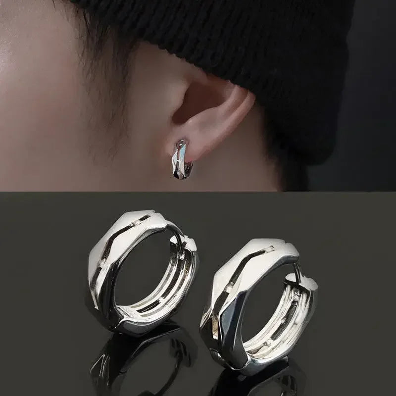 Fashion Personality Creative Snake Winding Plant Vine Hoop Earrings for Men Women Daily Wear Hypoallergenic Luxury Jewelry
