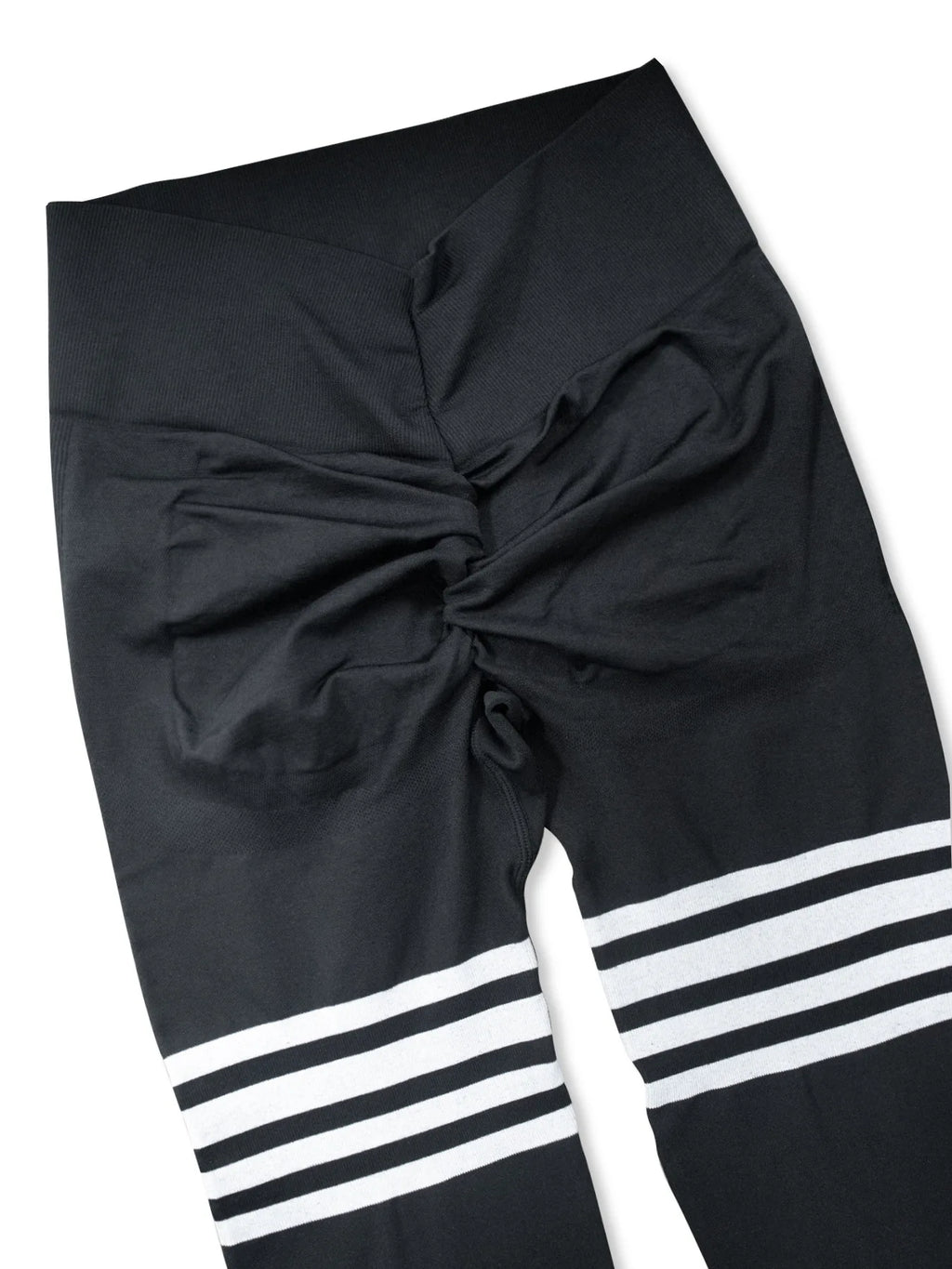 Women Seamless Stripe Yoga Leggings Sexy High Waist Tummy Control Scrunch Butt Lifting GYM Workout Pants Outdoors Sports Fitness