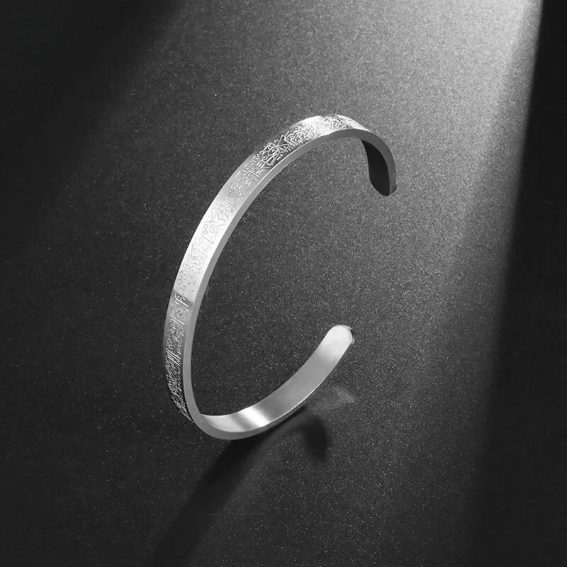 Silver-Plated Retro Six-Character Mantra Bracelet Men\\'s Heart Sutra Cuff Bangles Buddhist Religion Lucky Amulet Jewelry