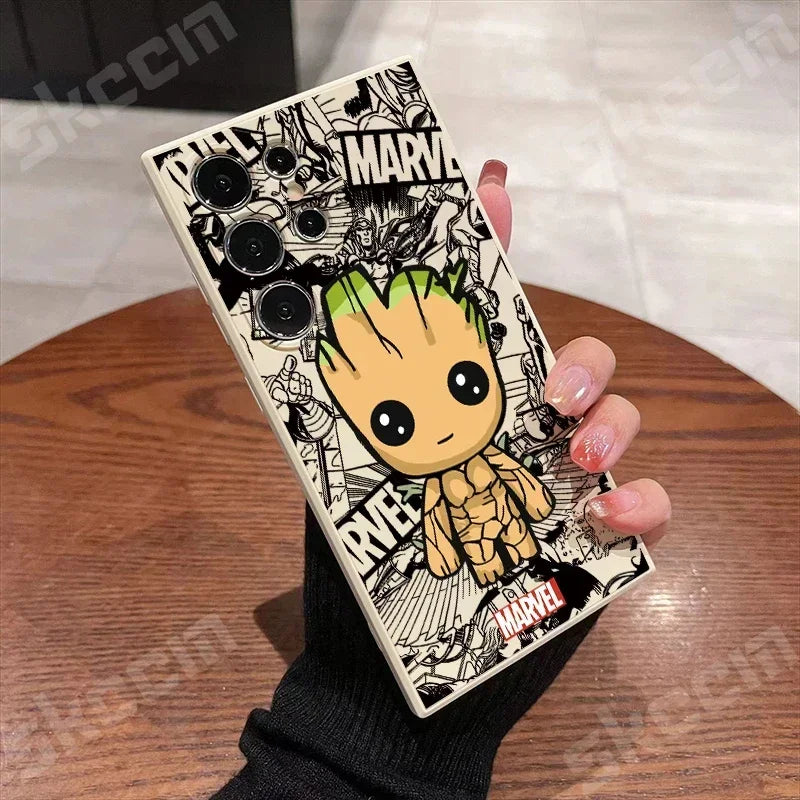 Marvel Spider Man Deadpool Phone Case For Samsung Galaxy S24 Ultra S23 FE S22 S20 Plus A15 A35 A50 A51 A54 A55 A71 A72 A73 Cover