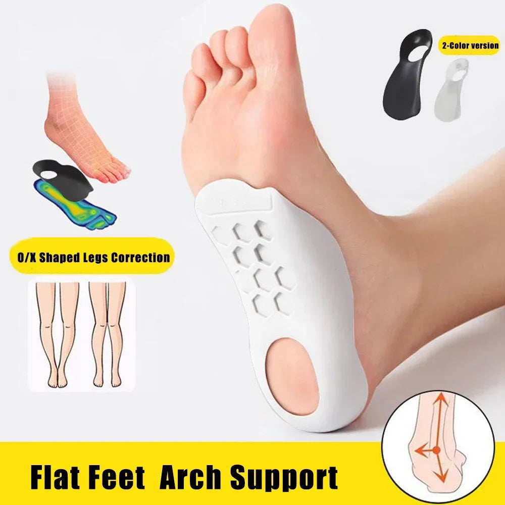 Flat Foot O-Shaped Legs Insole for Shoes Correction Arch Support Plantar Fasciitis Orthopedic Insoles Men/Women Foot Care Insert