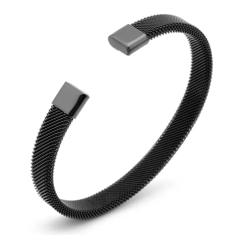 Simple Silver Color Twist Metal Cuff Bracelet Charm Men\\'s Fashion Casual Party Jewelry Biker Accessories Wholesale