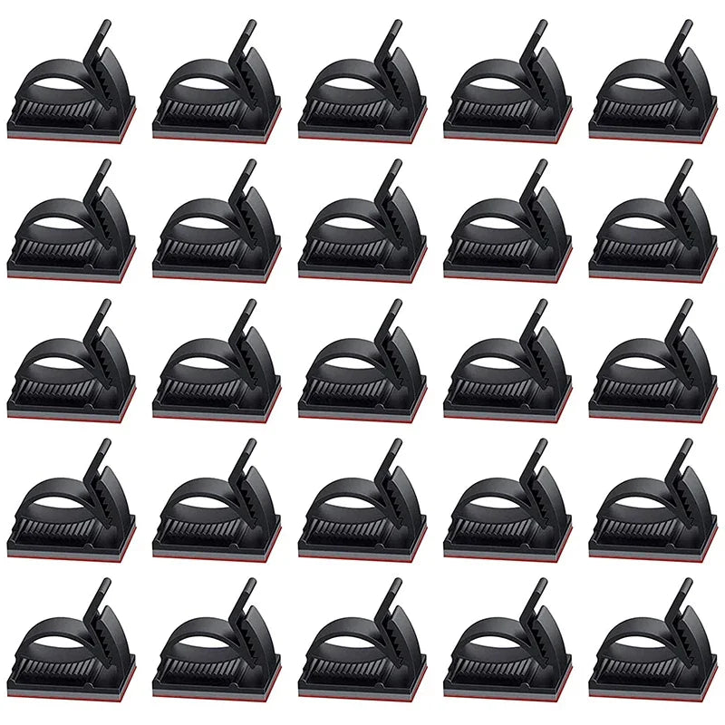 1/5ps Universal Adjustable Multipurpose Self-Adhesive Cable Clips Wire Clamps Cord Holders Desk Cable Management Home Office Car