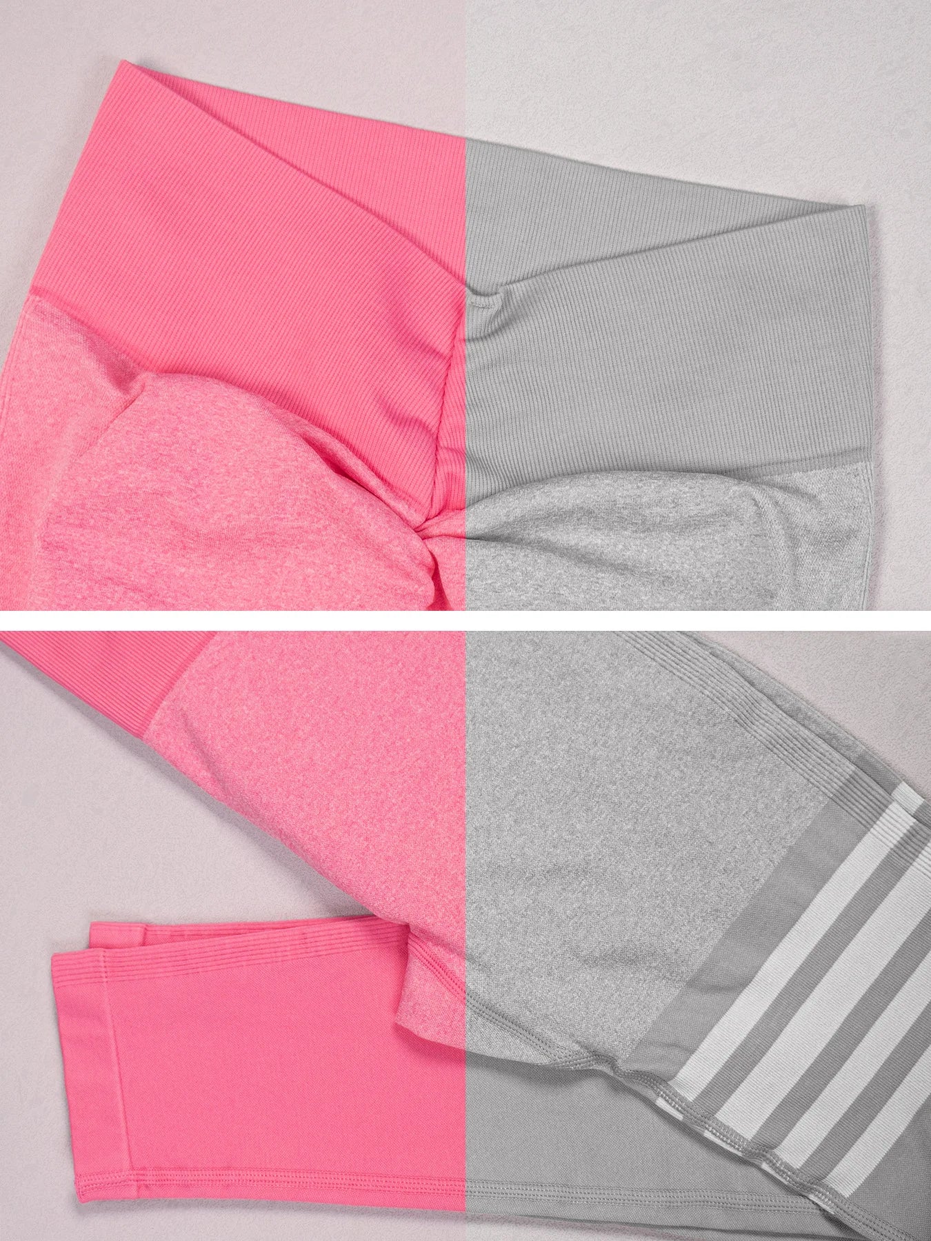 Women Seamless Stripe Yoga Leggings Sexy High Waist Tummy Control Scrunch Butt Lifting GYM Workout Pants Outdoors Sports Fitness