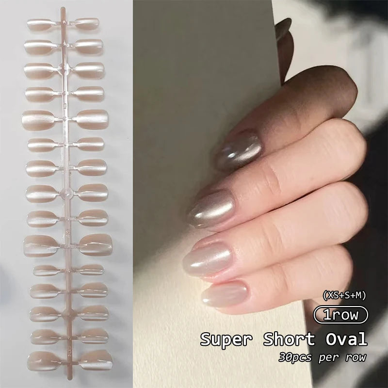 30Pcs Nail Tip Fake Nail Fashion Wearable False Nails Simple Full Cover Press on Nails DIY Wear Nail Tool