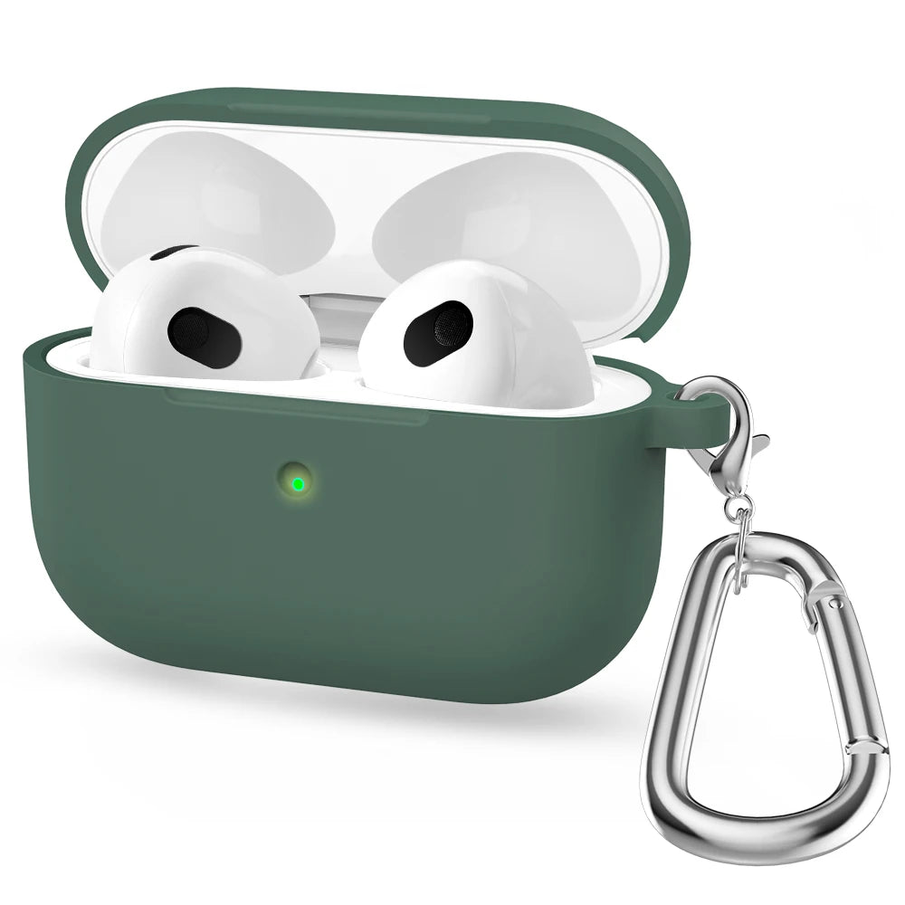Origin Soft Silicone For Apple Airpods 3 Protective Case Bluetooth Wireless Earphones Cover Shell for Air Pods 3rd gen With Hook