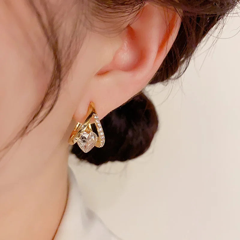 New Cat's Eye Fashion Geometric Earrings for Women Temperament Drop Earrings Girl Gift Earring Wedding Party Jewelry Gift