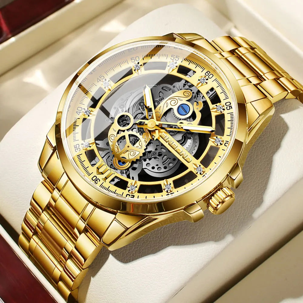 UTHAI Authentic Men Quartz Watch Business Luxury Trendy Waterproof Quality High Steel  Watch Male Fashion Clock Wristwatches