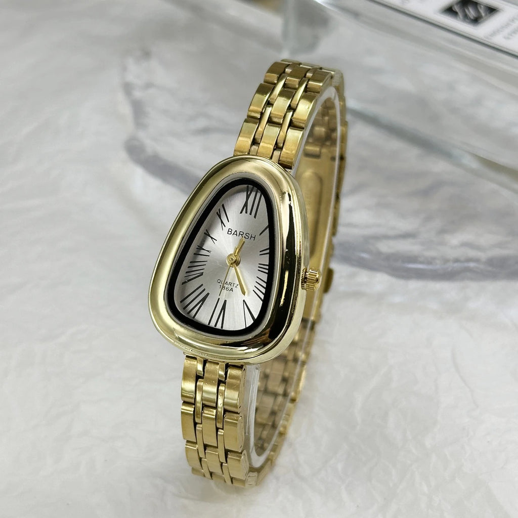 Hot Sale Stainless Steel Strap Women's Watch Irregular Snake Head Dial Ladies Quartz Watch Fashion Luxury Gift Clock Wholesale
