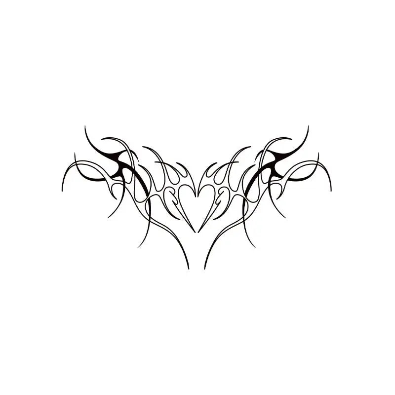 Herbal Juice Heart Tattoo Stickers for Women Arm Thigh Temporary Tattoos Waterproof Fake Tattoo Lasting Sexy Tattoo Stickers