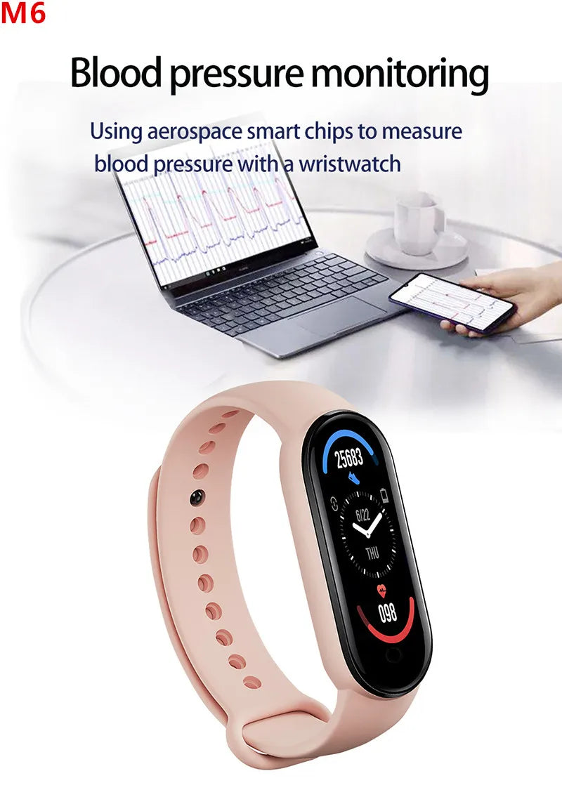 M6 Smart Watch Men Women Monitor Fitness Sports Smart Band Fitpro Version Music Heart Rate Take Pictures Smartwatch for Android
