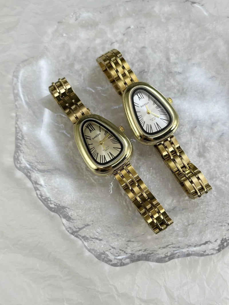 Hot Sale Stainless Steel Strap Women's Watch Irregular Snake Head Dial Ladies Quartz Watch Fashion Luxury Gift Clock Wholesale