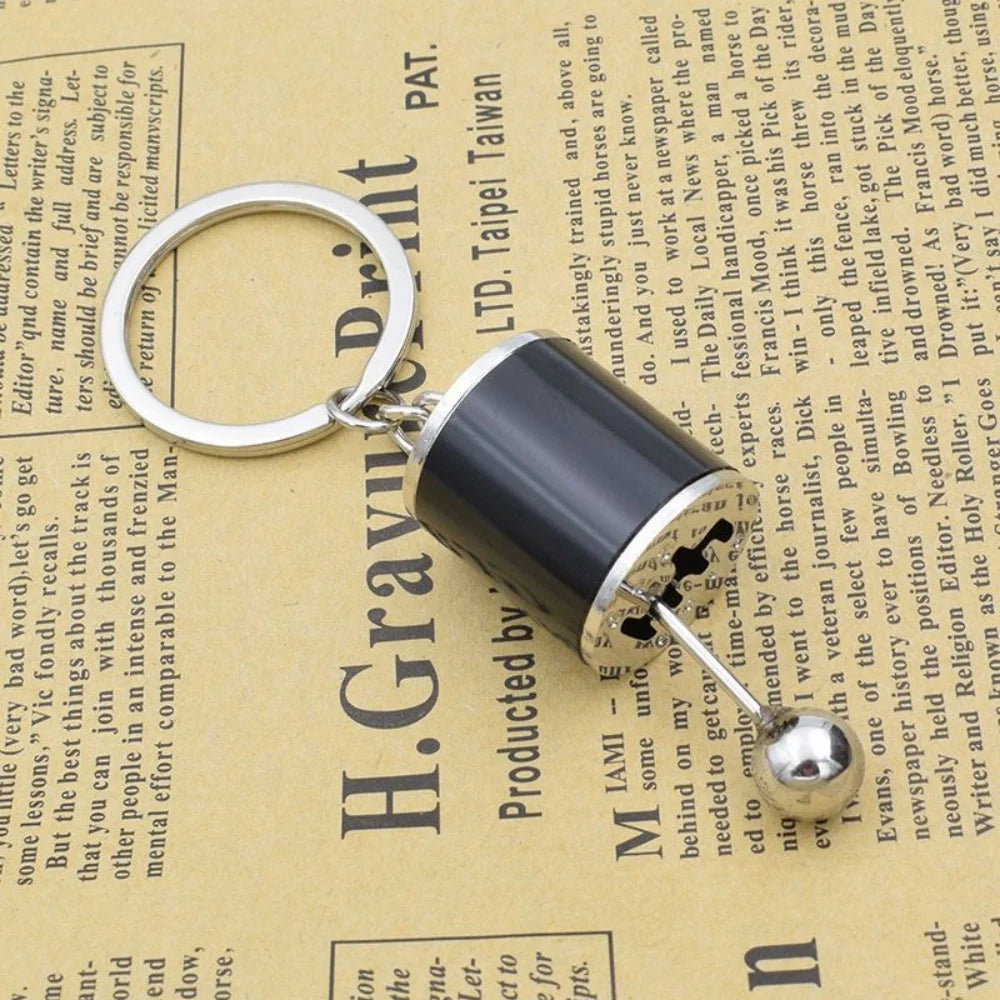 Gearbox suspension mini turbocharger keychain for car modification gear shifter keychain creative and personalized gear shift