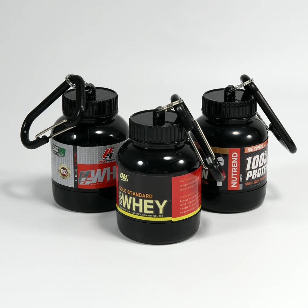 Mini Portable Protein Powder Milk Food Storage Multifunctional Bottle with Key Chain