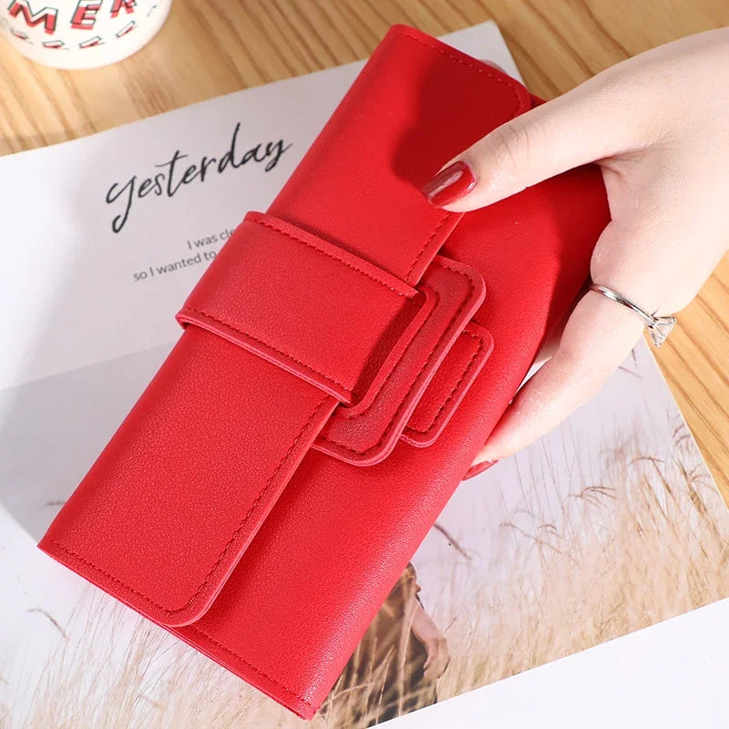 Women  Large Capacity Leather Wallet Cardholder Coin Purses Clutch Phone Credit Card Holder Ladies Luxury Bag