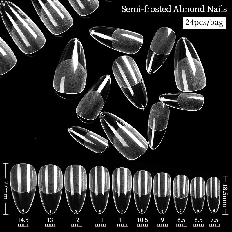 False Nail Tips Extension System Full Cover Sculpted Coffin False Fake Nail Tips DIY Practice Manicure Tools Quick Building Mold