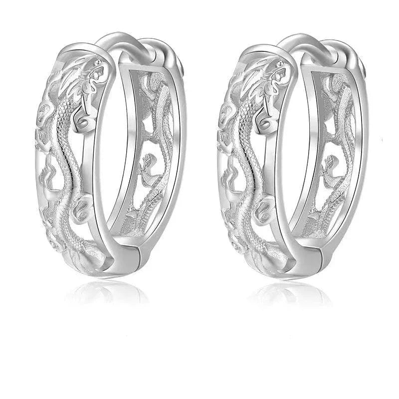 Fashion Personality Creative Snake Winding Plant Vine Hoop Earrings for Men Women Daily Wear Hypoallergenic Luxury Jewelry