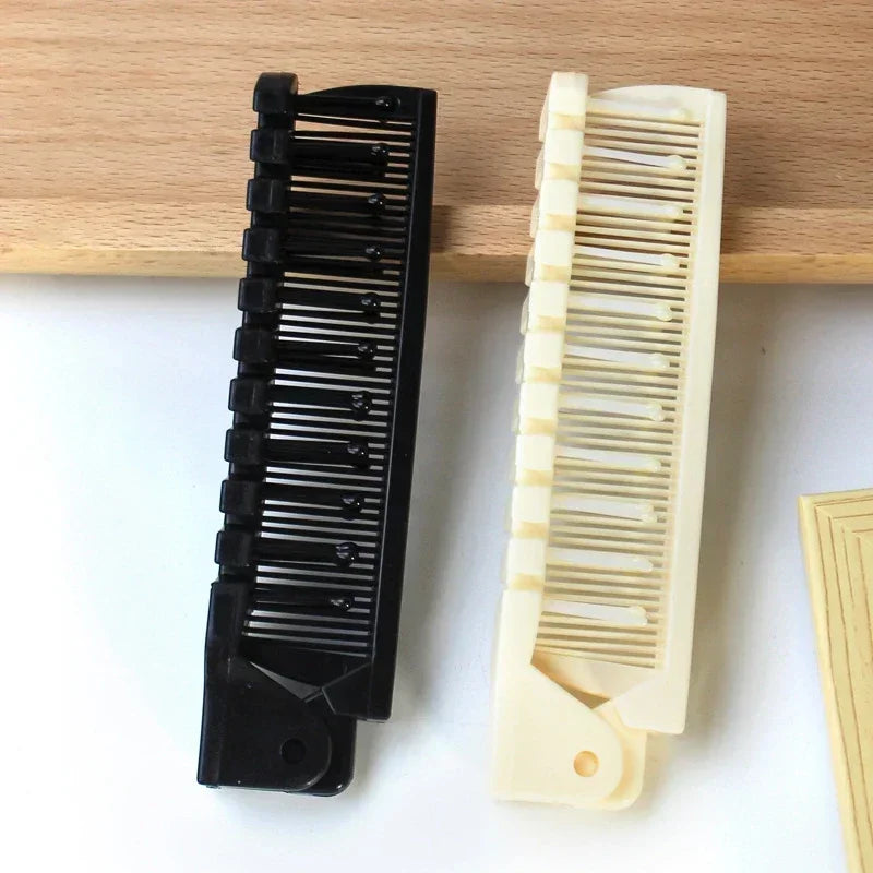 Student Two Types of Comb Teeth Foldable Combs Women Men Folding Pocket Comb for Travel Styling Tool Mini Portable Hair Brush