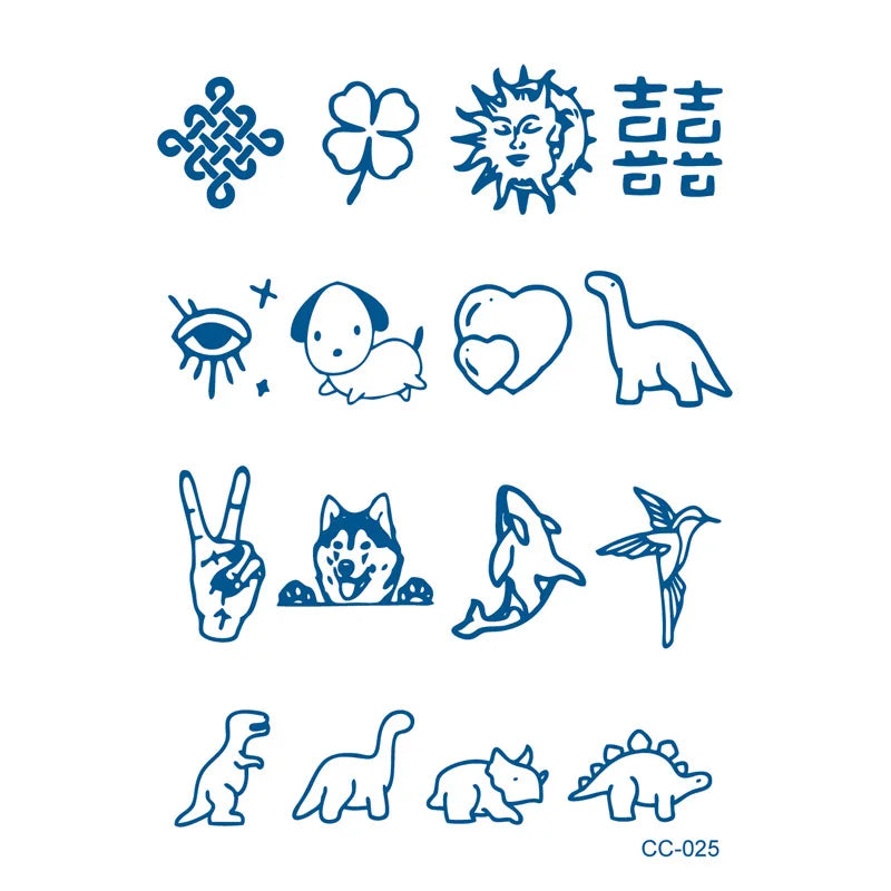 Finger Cochlear Herbal Fruit Juice Tattoo Sticker Waterproof Men Women Lasting Small Love Planet Semi Permanent Temporary Tattoo