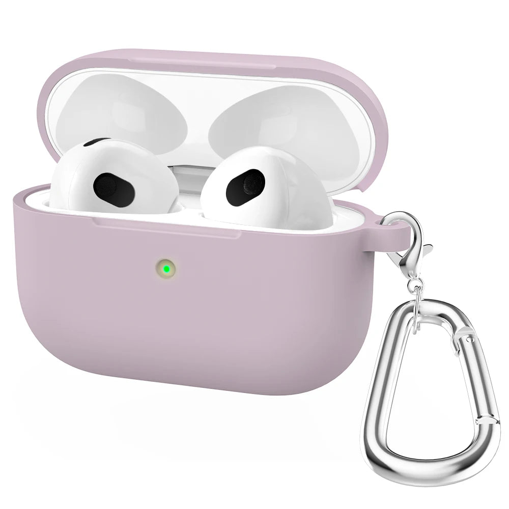 Origin Soft Silicone For Apple Airpods 3 Protective Case Bluetooth Wireless Earphones Cover Shell for Air Pods 3rd gen With Hook