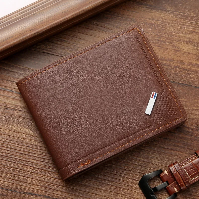 Men Foldable Wallets Picture Coin Slim Purses Business Money Credit ID Cards Holders Vintage Business Practical Men Wallets