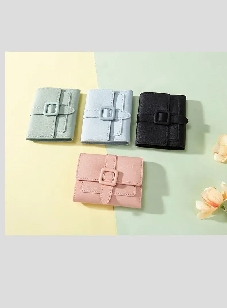Candy Color Small Wallets PU Leather Coin Pures Ladies Card Holder Mini New Design Standard Short Purses for Women Solid Purses