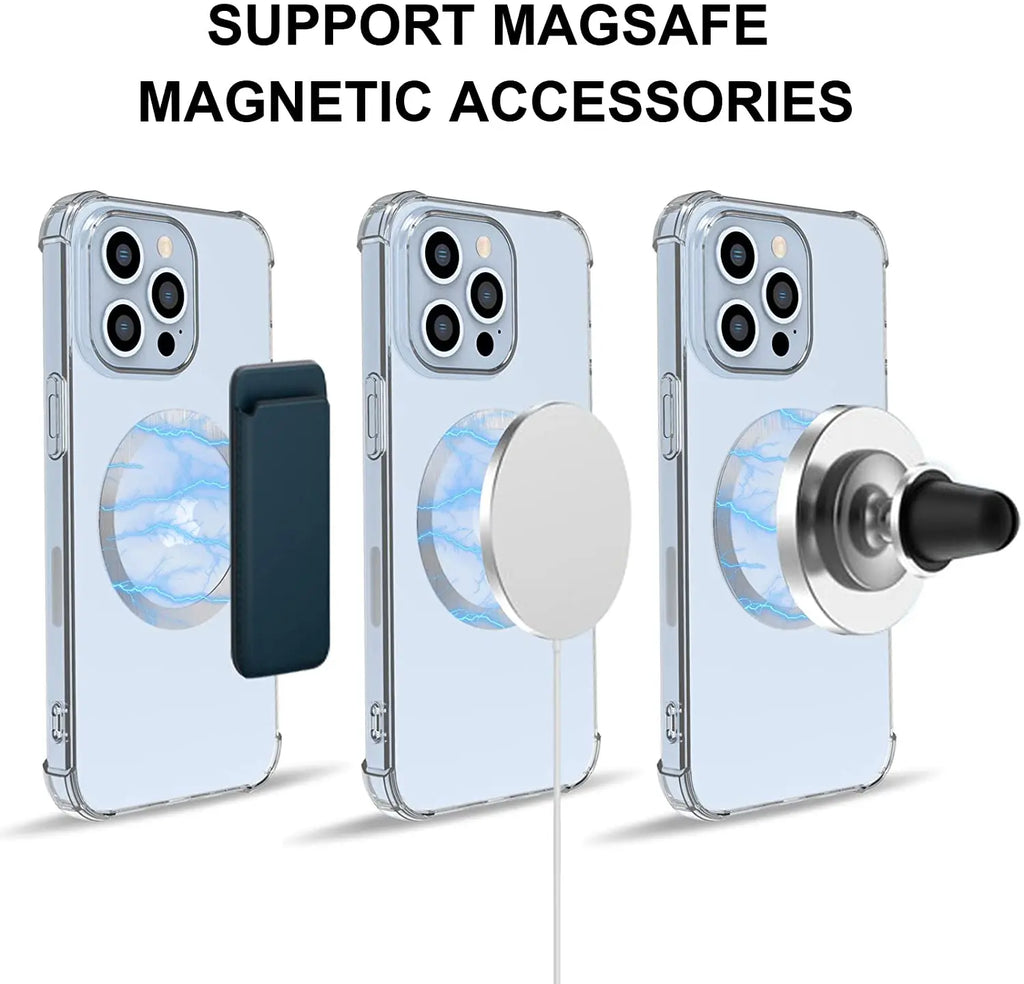 1-5PCS Metal Plate Ring for Magsafe Wireless Charging Iron Sheet Stickers Magnet Car Phone Holder Adhesive Disk for IPhone 14 15