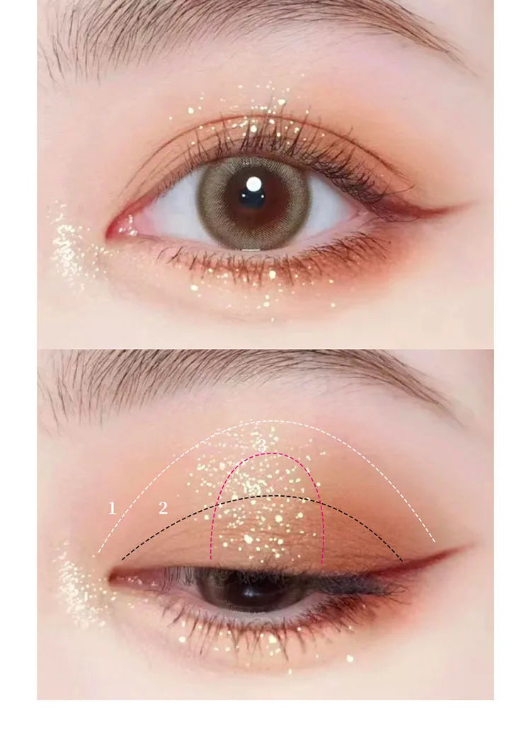 3-in-1 Makeup Palette Matte Pearlescent Eyeshadow Blush Highlighter Contouring Three-layer All-in-one Palette Brightening Skin