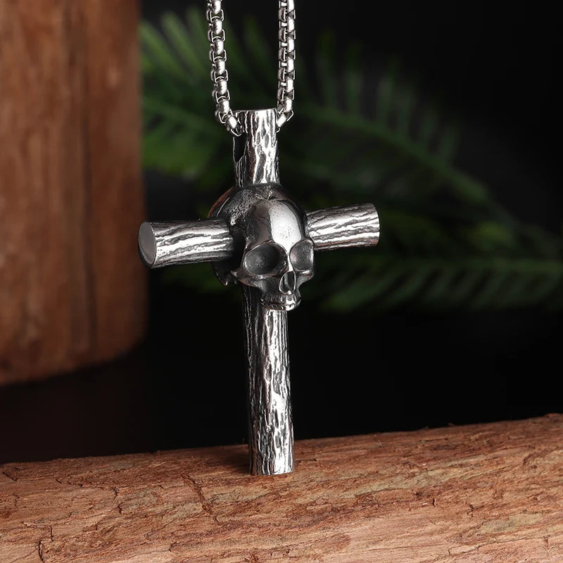 Vintage Catholic Cross Pendant Necklace Men Women Christian Believers Prayer Amulet Jewelry