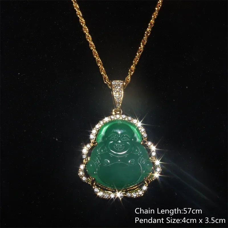 Exquisite Luxury Bamboo Imitation Jade Dragon Column Phoenix Necklace Suitable for Men and Women's Fashionable Charm Jewelry