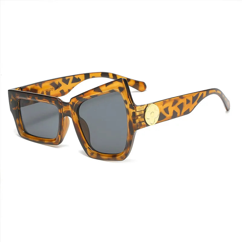 Funny Glasses With Raised Eyebrows on One Side Fashion Hip Hop Sunglasses Irregular Personality UV400 Sun glasses for Men Women
