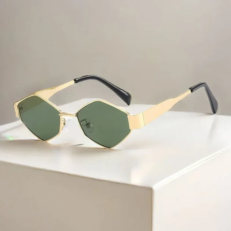 Fashion Hexagon Sunglasses Women 2025 Luxury Brand Design Unique Polygon Sun Glasses Men Vintage Small Frame Eyewear Shades