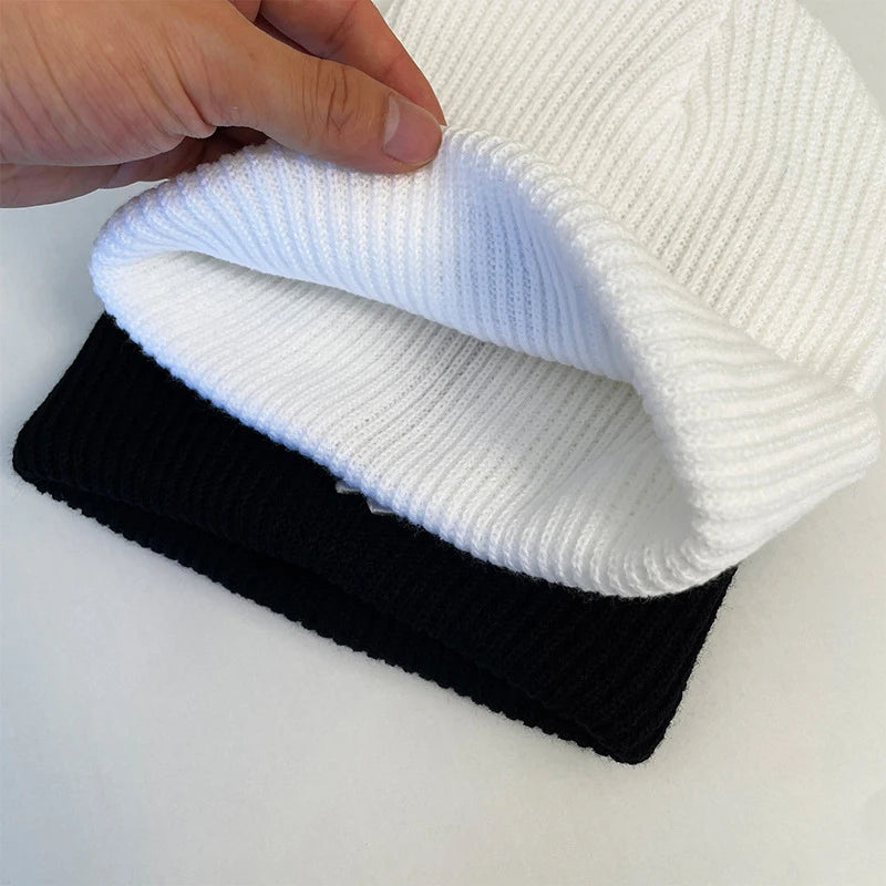Winter Hats For Unisex Beanies Knitted Solid Cute Hat Lady Autumn Female Beanie Caps Warmer Bonnet Men Casual Cap