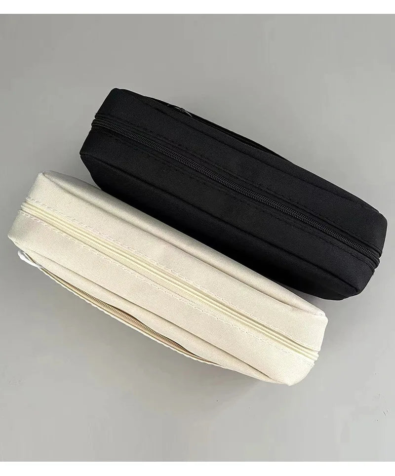 Black Capacity Pencil Case Kawaii Cute Pencils Cases Student Pen Case Big School Supplies Stationery Pencil Bags Pencil Pouch