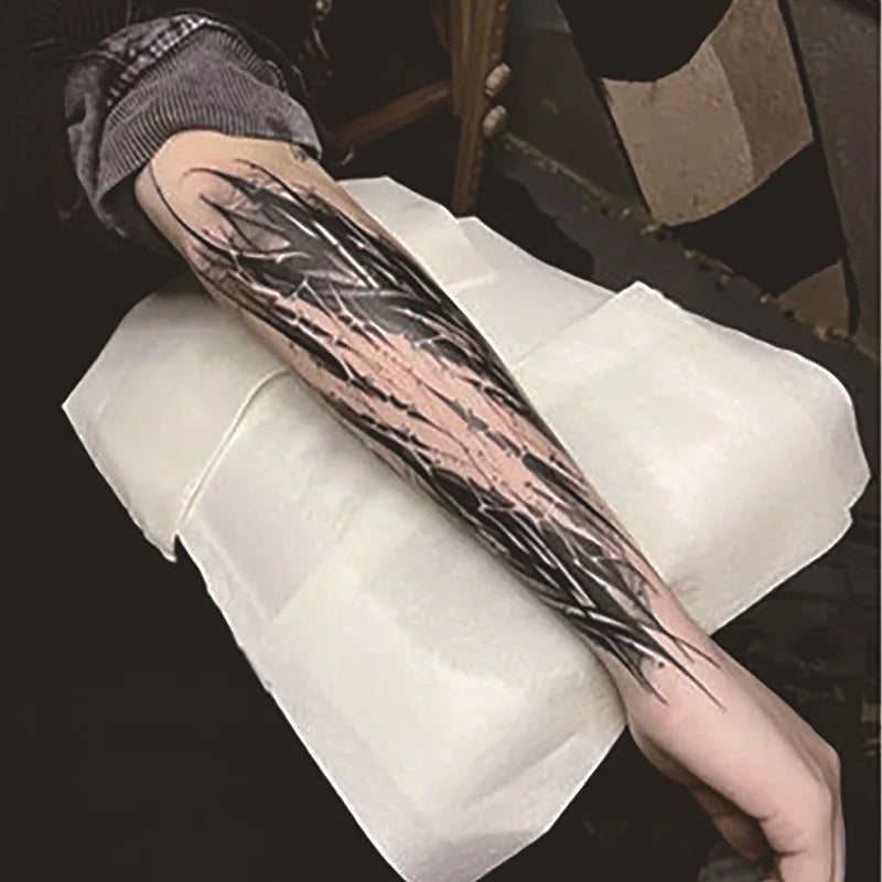 Long Lasting Temporary Tattoo Stickers Men Arm Sleeve Body Painting Juice Ink Fake Tattoo For Male Adult Semi Permanent Tattoos
