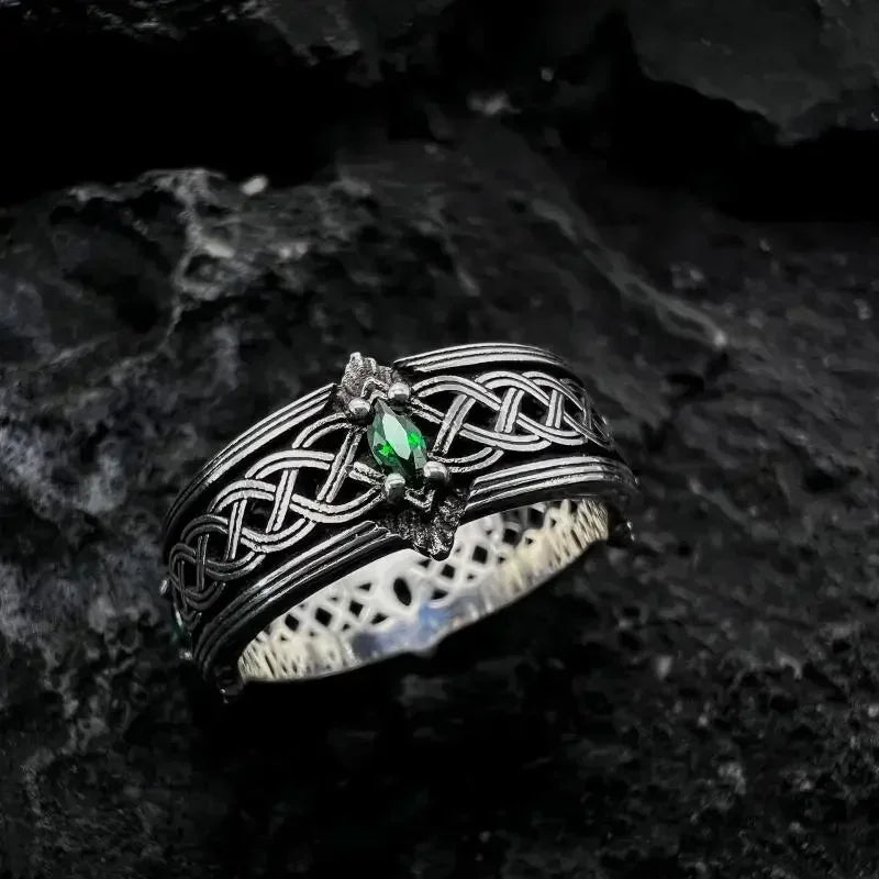 Punk Excalibur Open Ring Vintage Medieval Templar Shield Ring Men's Domineering Cool Trend Jewelry Gift