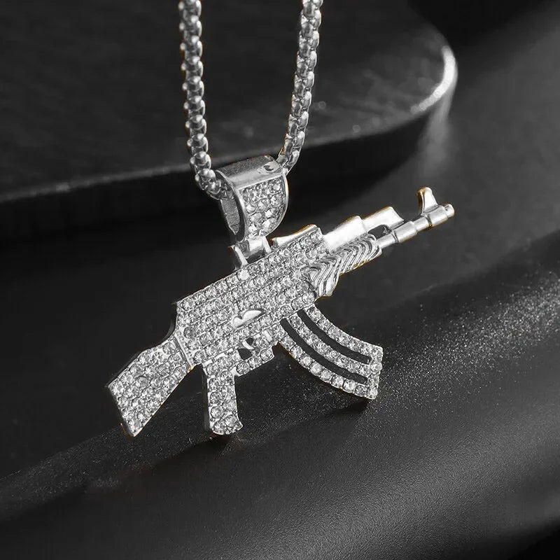 Classic Fashion Punk High Quality Metal Male and Female Hip-hop Pendant Necklace Slip Chain Jewelry