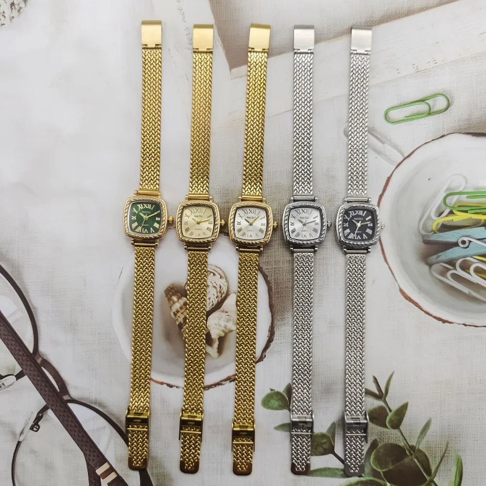 Famous Brand Women Watch Stainless Steel Strap Gold Watch Fashion Luxury Gift Ladies Quartz Wristwatches Relojes Para Mujer