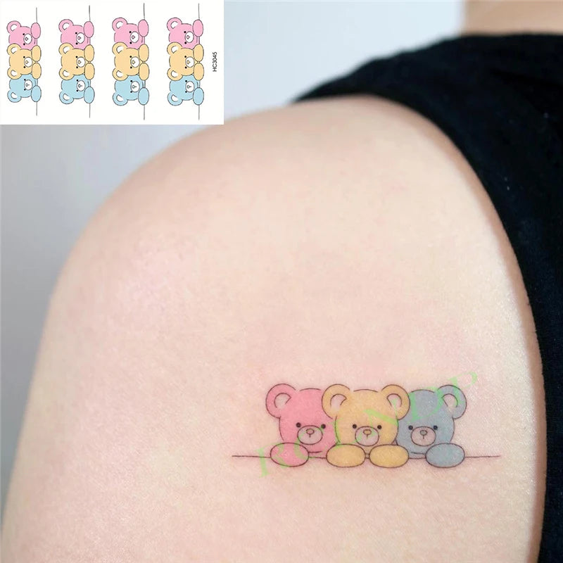 Waterproof Temporary Tattoo Sticker Anime Cartoon Kids Sea Love Pattern Flash Tatoo Fake Tatto Body Art for Woman Men