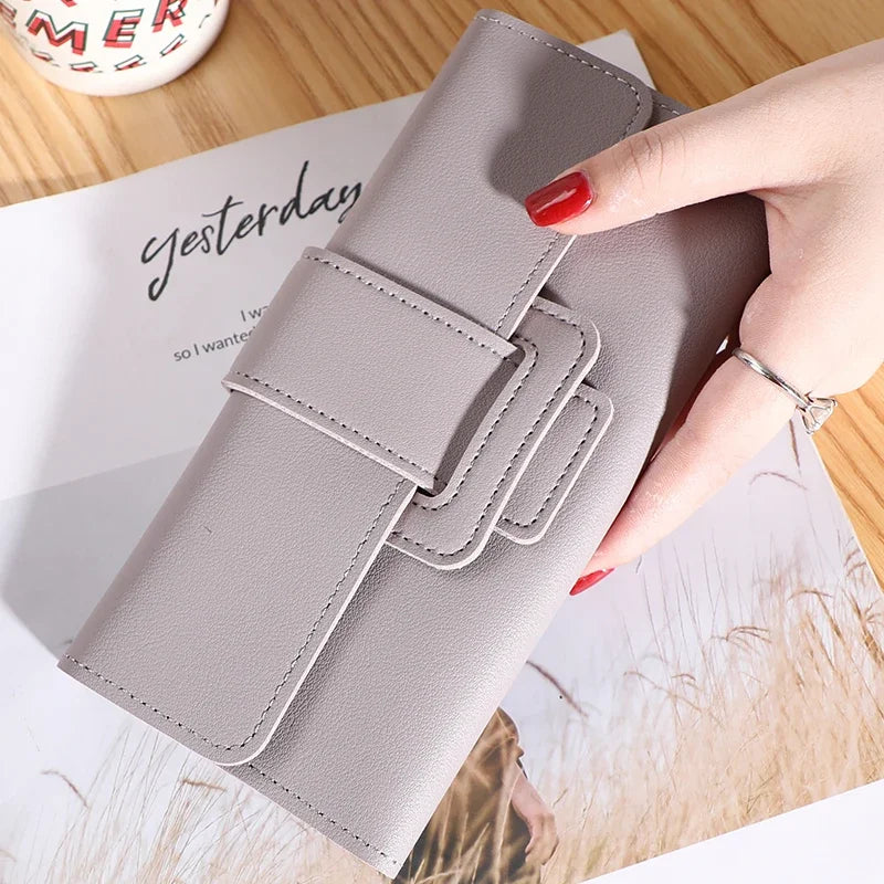Women  Large Capacity Leather Wallet Cardholder Coin Purses Clutch Phone Credit Card Holder Ladies Luxury Bag