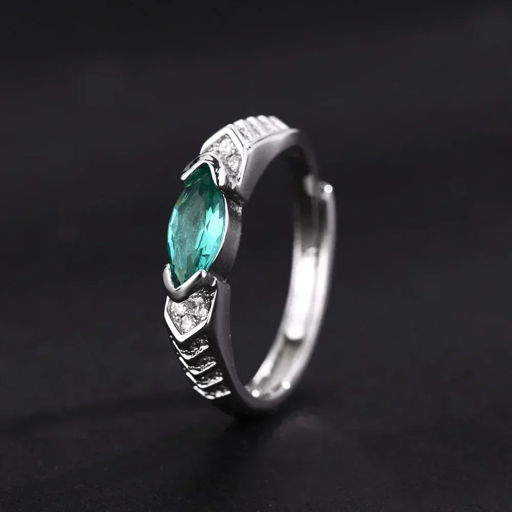 Hot Selling Colored Horse Eye Ring Set with Swiss Diamonds/Cubic Zircon Hip-hop Pop Style Mens  Rings
