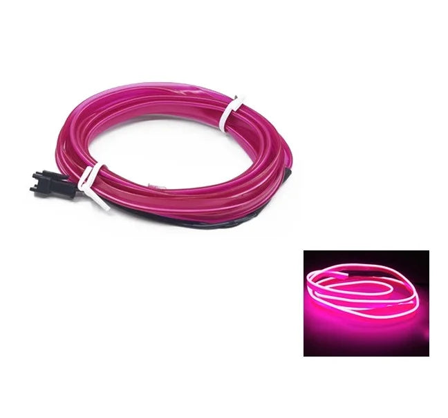 10M/1M/3M/5M Car Interior Led Decorative Lamp Wiring Neon Strip For Auto DIY Flexible Ambient Light USB Party Atmosphere Diode