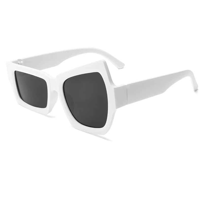 Funny Glasses With Raised Eyebrows on One Side Fashion Hip Hop Sunglasses Irregular Personality UV400 Sun glasses for Men Women
